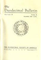 Duodecimal Bulletin Whole No 35 | Vol 1A No 2 Duodecimal Bulletin Whole No 35 | Vol 1A No 2