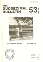 Duodecimal Bulletin Whole No 53 | Vol 2B No 1 Duodecimal Bulletin Whole No 53 | Vol 2B No 1
