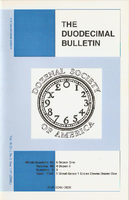 Duodecimal Bulletin Whole No 92 | Vol 47 No 1 Duodecimal Bulletin Whole No 92 | Vol 47 No 1