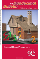 Duodecimal Bulletin Whole No 9A | Vol 4B No 1 Duodecimal Bulletin Whole No 9A | Vol 4B No 1